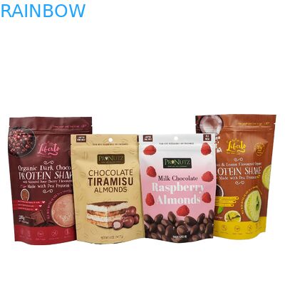 सिपलॉक मायलर बैग्स के लिए स्पष्ट खिड़की के साथ केश्यू नट पुनः बंद करने योग्य प्लास्टिक ज़िपर स्टैंड अप ज़िपर बैग