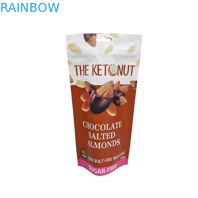 मैट कस्टम लोगो मुद्रित स्टैंड अप पॉच एल्यूमीनियम पन्नी चॉकलेट खाद्य पैकेजिंग खड़े हो जाओ ज़िपर बैग