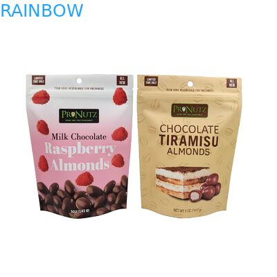 कस्टम स्टैंड अप ज़िप केशव नट्स चॉकलेट खाद्य थैला एल्यूमीनियम पन्नी ज़िप लॉक पैकेजिंग बैग