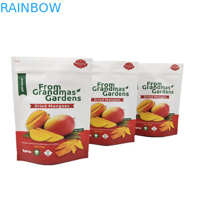 सूखे आम के लिए कम MOQ कस्टम स्टैंड अप क्राफ्ट पेपर बैग