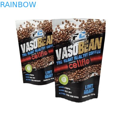 अनुकूलित मुद्रण छोटे MOQ खड़े कॉफी नमूना पैकेट गंध प्रूफ पन्नी पैकेट