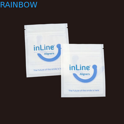 मैट ब्लैक छोटे पुनः प्रयोज्य ज़िपलॉक पैकेजिंग बैग के लिए स्पष्ट अदृश्य संरेखक बैग ऑर्थोडॉन्टिक रिमूवर पैकिंग बैग