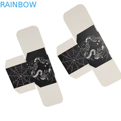 उच्च गुणवत्ता वाले कस्टम स्क्वायर ब्लैक पेपर बॉक्स के साथ विशेष फ्रंट खोखले खिड़की खाद्य पैकेजिंग सफेद कार्डबोर्ड उपहार बॉक्स