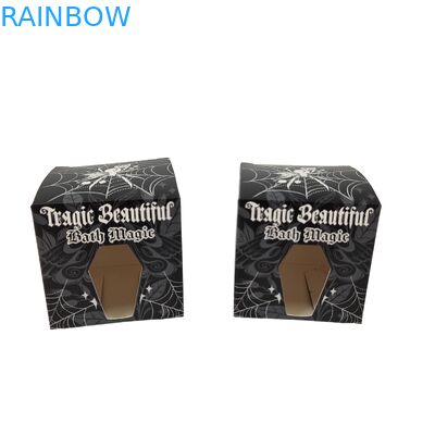 उच्च गुणवत्ता वाले कस्टम स्क्वायर ब्लैक पेपर बॉक्स के साथ विशेष फ्रंट खोखले खिड़की खाद्य पैकेजिंग सफेद कार्डबोर्ड उपहार बॉक्स