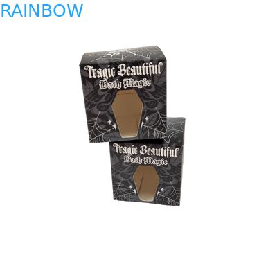 उच्च गुणवत्ता वाले कस्टम स्क्वायर ब्लैक पेपर बॉक्स के साथ विशेष फ्रंट खोखले खिड़की खाद्य पैकेजिंग सफेद कार्डबोर्ड उपहार बॉक्स