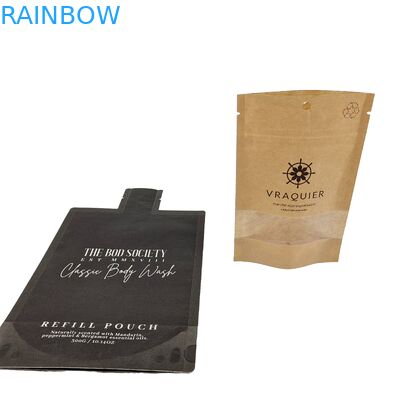 फ्लैट गंधरोधी धातु पन्नी अखरोट Mylar Heal सील बैग बैग फांसी छेद के साथ ठंढ खिड़की बनावट तीन पक्षीय सील बैग