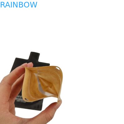 फ्लैट गंधरोधी धातु पन्नी अखरोट Mylar Heal सील बैग बैग फांसी छेद के साथ ठंढ खिड़की बनावट तीन पक्षीय सील बैग