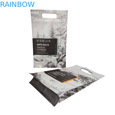 नीचे गसेट प्लास्टिक ज़िप बैग प्लास्टिक वर्ग फ्लैट नीचे बैग खाद्य पैकेजिंग साइड सील पालतू भोजन बैग हैंडल के साथ