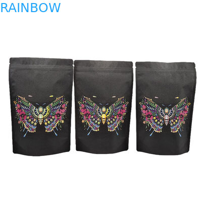 मसालेदार प्रोटीन पाउडर के लिए स्पॉट यूवी रीसेलेबल मायलर बैग के साथ थोक कस्टम इको फ्रेंडली क्राफ्ट पेपर पैकेजिंग बैग