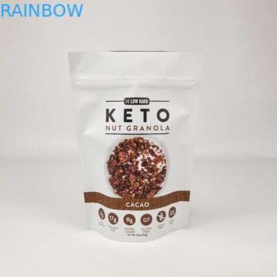 कस्टम मुद्रित एल्यूमीनियम पन्नी लोगो खाद्य ग्रेड खाद्य पैकेजिंग फिर से बंद करने योग्य गंध सबूत नमी सबूत स्टैंड अप बैग