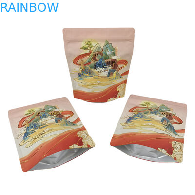 थोक प्लास्टिक बैग जिपर पैकेजिंग खाद्य के लिए गंध प्रूफ बैग लोगो के साथ फिर से बंद करने योग्य मसाले के लिए Mylar बैग