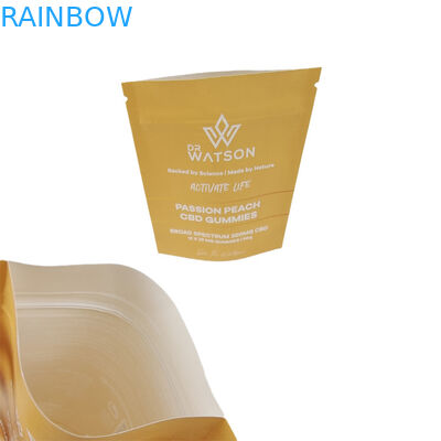 गर्म बिक्री कस्टम डिजाइन मुद्रित बायोडिग्रेडेबल स्टैंड अप क्राफ्ट पेपर बैग पर्यावरण के अनुकूल गममी कैंडी पैकेजिंग