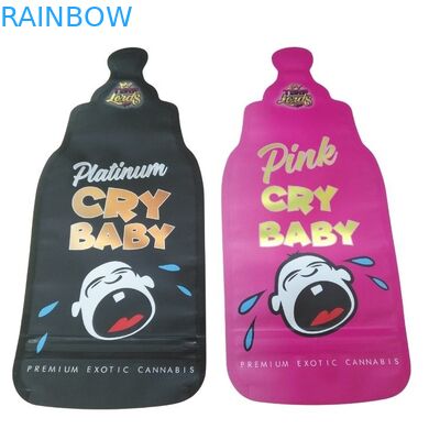 कस्टम मुद्रित 3.5g अद्वितीय विशेष मरने कट अनियमित आकार Mylar बैग सील 8 वें गंध सबूत विशेष Cali Mylar बैग