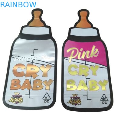 कस्टम मुद्रित 3.5g अद्वितीय विशेष मरने कट अनियमित आकार Mylar बैग सील 8 वें गंध सबूत विशेष Cali Mylar बैग