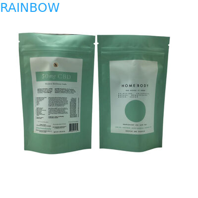 मैट मुद्रित पुनः बंद करने योग्य पैकेजिंग बैग ज़िप लॉक प्लास्टिक स्नान नमक शरीर स्क्रब खड़े जिपर के साथ बैग
