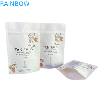 कस्टम जलरोधक बायोडिग्रेडेबल Pla क्राफ्ट पेपर ज़िपलॉक बैग ज़िप बैग खड़े बैग