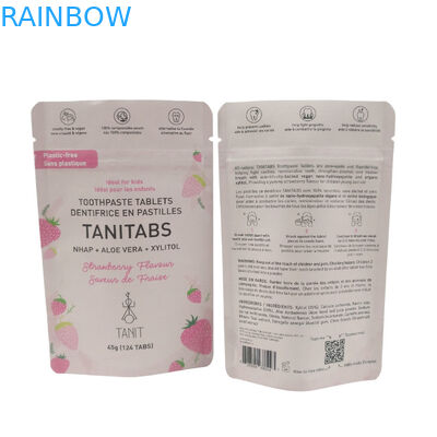 खाद्य पैकिंग के लिए बैग बायोडिग्रेडेबल स्टैंड अप प्लास्टिक ज़िपर एल्यूमीनियम पन्नी पैकेजिंग कस्टम मैट बैग बायोडिग्रेडेबल