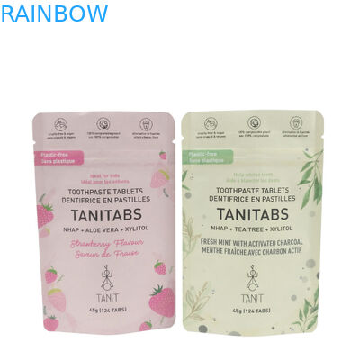 खाद्य पैकिंग के लिए बैग बायोडिग्रेडेबल स्टैंड अप प्लास्टिक ज़िपर एल्यूमीनियम पन्नी पैकेजिंग कस्टम मैट बैग बायोडिग्रेडेबल