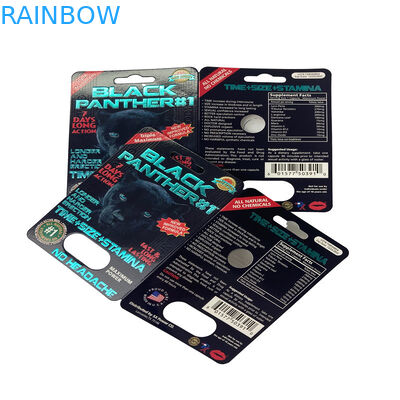 संयुक्त राज्य अमेरिका बाजार सेक्स गोलियाँ कागज ब्लिस्टर कार्ड पैकिंग के लिए राइनो 69 / टाइगर/ ब्लैक माम्बा गोलियाँ