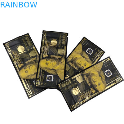 कस्टम प्रिंटिंग बैग मायलर गंध प्रतिरोधी स्टैंड अप बैग कैंडी खाद्य पैकेजिंग 3.5g मायलर खिड़की के साथ ज़िपलॉक बैग