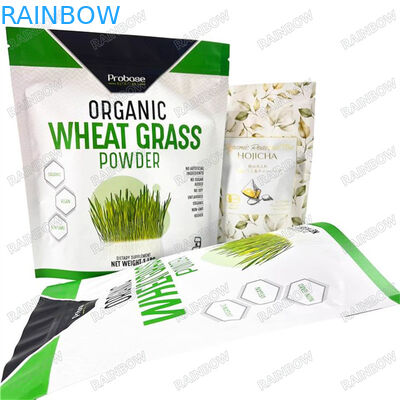 कस्टम मुद्रित पुनः प्रयोज्य ज़िप लॉक प्लास्टिक पैकेजिंग बैग स्टैंड अप बैग खाद्य पैकेजिंग गंध सबूत स्पष्ट खिड़की मिल्क