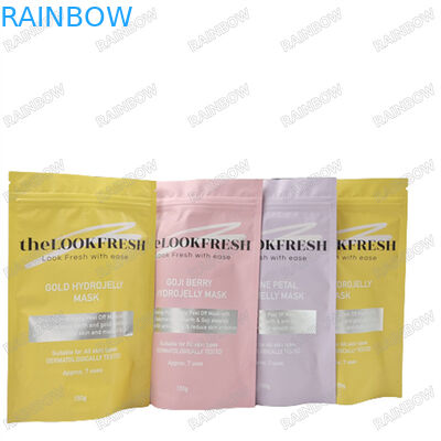 लोगो कस्टम मुद्रण शरीर स्क्रब के लिए पुनः प्रयोज्य बैग जलरोधी नमूना ज़िप लॉक के साथ खड़े बैग