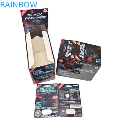 थोक राइनो शहद मुद्रित सोना रहस्य चमत्कार शहद 3 डी पेपर कार्ड डिस्प्ले बॉक्स शहद की थैली पैकेजिंग