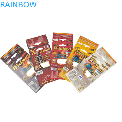 कस्टम मुद्रण गर्म बिक्री संवर्धन राइनो गोलियाँ पैकेजिंग पुरुषों के लिए स्टॉक प्रदर्शन कागज बॉक्स कागज कार्ड