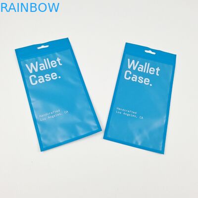 थ्री साइड सील ज़िप फ्लैट वॉलेट केस फोन केस प्लास्टिक पैकेजिंग बैग