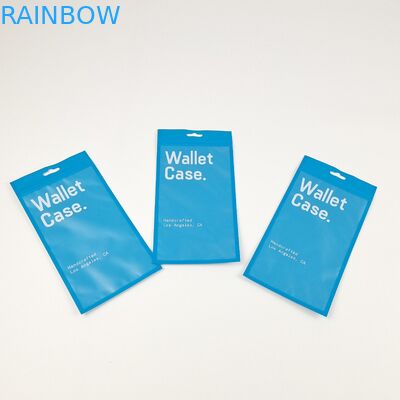 थ्री साइड सील ज़िप फ्लैट वॉलेट केस फोन केस प्लास्टिक पैकेजिंग बैग