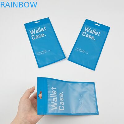 थ्री साइड सील ज़िप फ्लैट वॉलेट केस फोन केस प्लास्टिक पैकेजिंग बैग