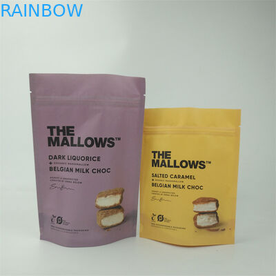 डिजिटल प्रिंटिंग मैट सतह खत्म के साथ सूखे खाद्य क्राफ्ट पेपर पैकेजिंग बैग