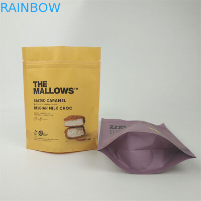 कस्टम बायोडिग्रेडेबल क्राफ्ट पेपर स्टैंड अप चाइल्ड प्रूफ ज़िप लॉक पैकेजिंग बैग स्नैक्स और बार के लिए