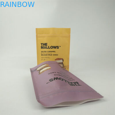 कस्टम मुद्रित बायोडिग्रेडेबल क्राफ्ट पेपर बैग खाद्य ग्रेड खड़े हो जाओ ज़िप लॉक पैकेजिंग बैग