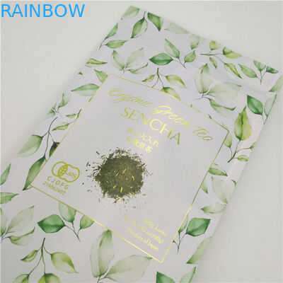 सह अनुकूल 3 पक्षीय गर्मी सील क्राफ्ट पेपर बैग पुनर्नवीनीकरण काले लोगो मुद्रित छोटे 5 ग्राम कागज के थैले