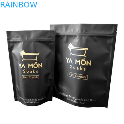 जिपर के साथ स्टैंड अप बॉडी स्क्रब बैग के लिए सिल्वर फोइल बैग