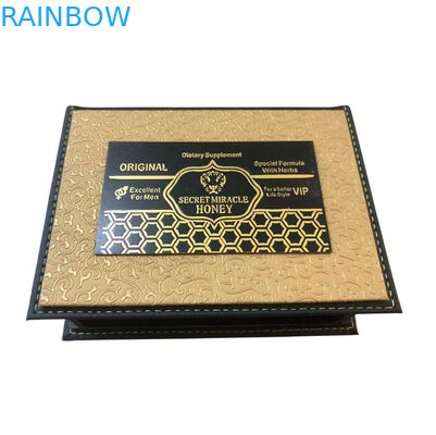 कस्टम मुद्रित मिनी गोली पाउच शहद कागज बॉक्स के साथ छोटी थैली गैंडा शहद छड़ी पैकेट रोल