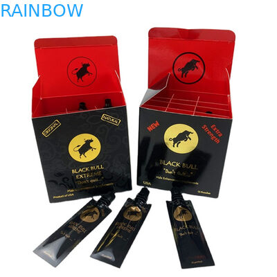 कस्टम मुद्रित मिनी गोली पाउच शहद कागज बॉक्स के साथ छोटी थैली गैंडा शहद छड़ी पैकेट रोल