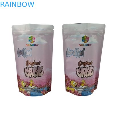 चॉकलेट पैकिंग बैग के लिए कस्टम मुद्रित फ्लैट बॉटम स्नैक पाउच और आंसू प्रतिरोधी