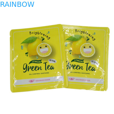 थर्मल सील छोटे आकार के थ्री साइड सील पॉकेट फेस मास्क के लिए फ्लैट सैंपल पैकेट