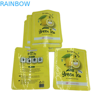 थर्मल सील छोटे आकार के थ्री साइड सील पॉकेट फेस मास्क के लिए फ्लैट सैंपल पैकेट