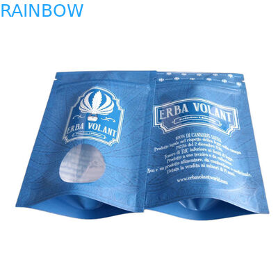 गंध प्रतिरोधी बैग स्पॉट यूवी चमकदार खिड़की 3.5g सीबीडी फूल पैकेजिंग बैग ज़िपर के साथ