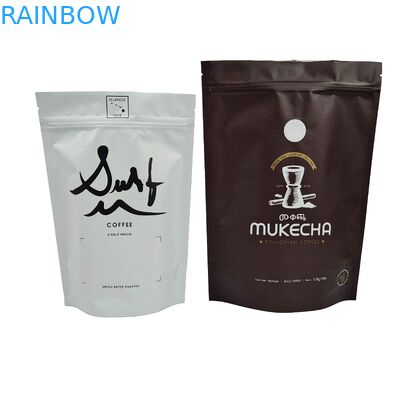 एल्यूमीनियम पन्नी मुद्रित धातु प्रभाव स्टैंड अप पाउच कस्टम डिजाइन प्लास्टिक खाद्य ग्रेड कॉफी के लिए बैग