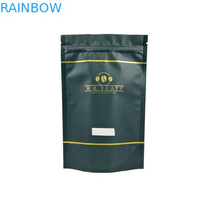 लोगो मुद्रित पुनः प्रयोज्य ज़िपलॉक बैग कस्टम स्टैंड अप खाद्य ग्रेड कॉफी बीन्स एल्यूमीनियम पन्नी प्लास्टिक बैग