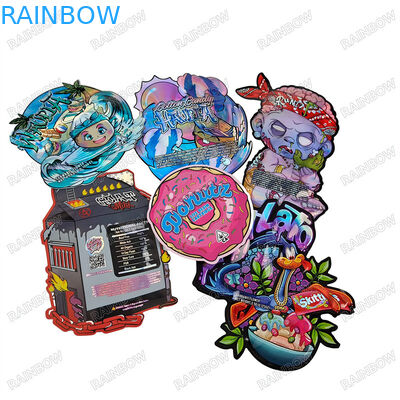 मुद्रण डिजाइन के लिए बाल प्रूफ ज़िपर और लंबे समय तक चलने वाली स्थायित्व के साथ अनुकूलित डाई कट बैग