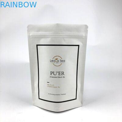 सूखी चाय बैग पैकेजिंग के लिए अनुकूलित लोगो के साथ फिर से बंद करने योग्य स्टैंड अप बैग