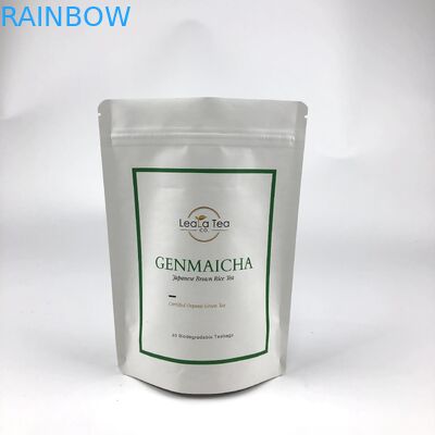 सूखी चाय बैग पैकेजिंग के लिए अनुकूलित लोगो के साथ फिर से बंद करने योग्य स्टैंड अप बैग