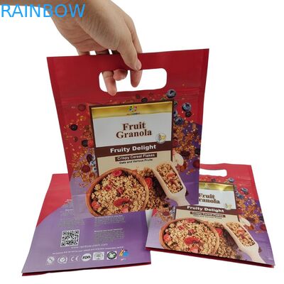 खाद्य संरक्षण पैकेजिंग नीचे 9 रंगों के साथ गसेटेड बैग