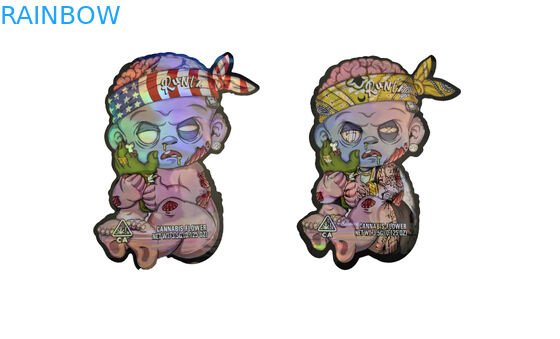 गंध प्रतिरोधी जड़ी बूटी धूप पैकेजिंग ज़िप लॉक मायलर सीबीडी तेल खरपतवार गांजा बैग Gravure मुद्रण