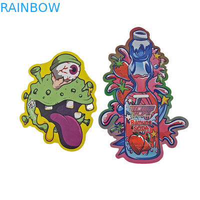 कस्टम डिजाइन मुद्रित मरने कट Ziplock विशेष आकार के अनियमित प्लास्टिक पैकेजिंग 3.5g Mylar बैग